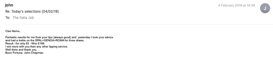 The Italia Job testimonial desktop 3