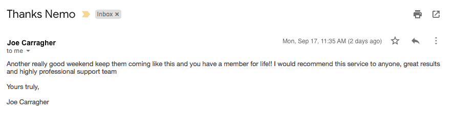 The Italia Job testimonial desktop 6