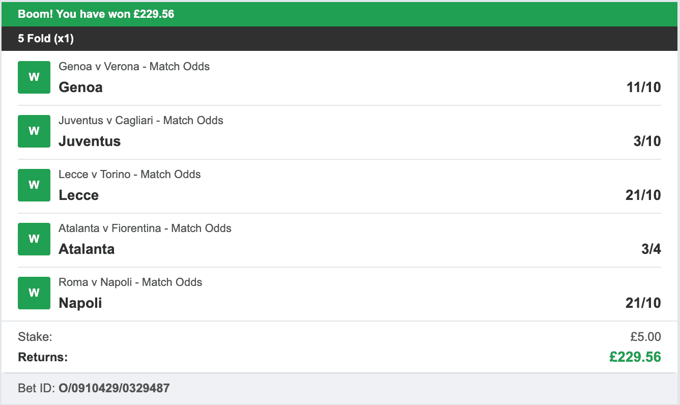 The Italia Job - Winner Multi - 2025-11-30