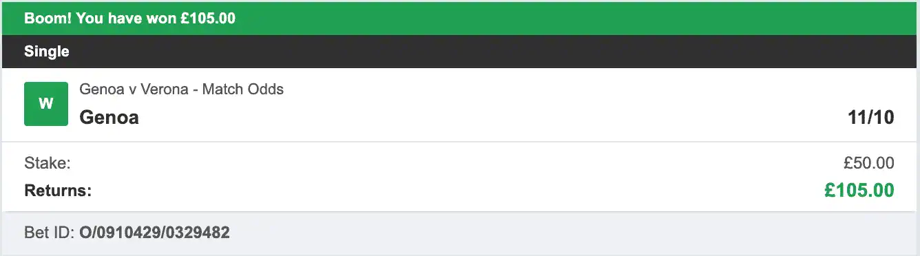 The Italia Job - Winner 1 - 2025-11-30