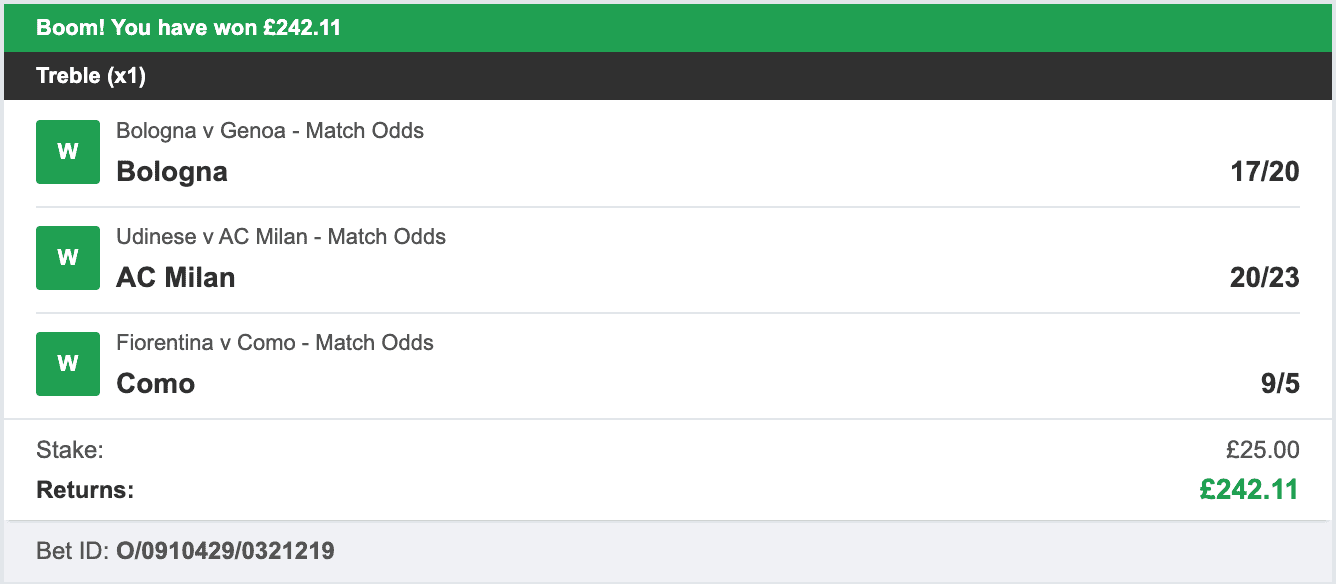 The Italia Job - Winner Double - 2025-09-21